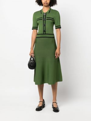 Mini šaty s knoflíky Karl Lagerfeld zelené