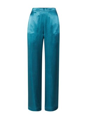 Pantaloni cu talie înaltă cu croială lejeră Max Mara Leisure albastru