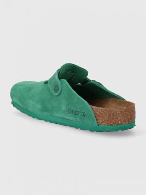 Papuci din piele Birkenstock verde