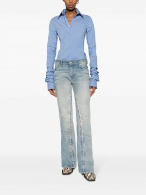 Chemise en jean oversize Jean Paul Gaultier bleu