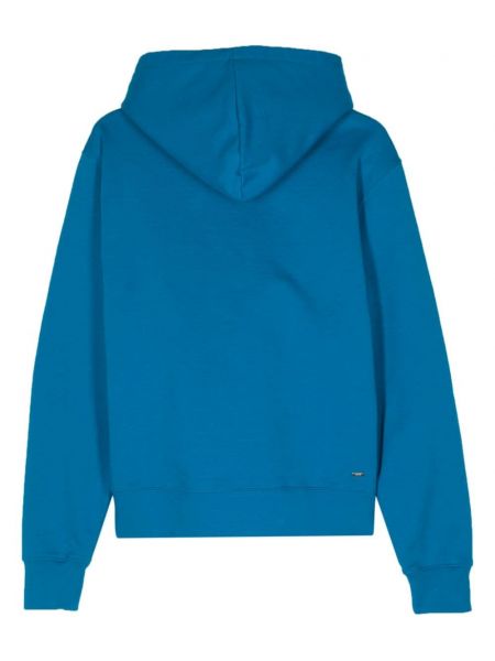 Kokvilnas kapučdžemperis ar apdruku Amiri zils