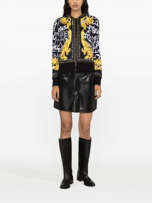 Bluza z kapturem na zamek z nadrukiem Versace Jeans Couture