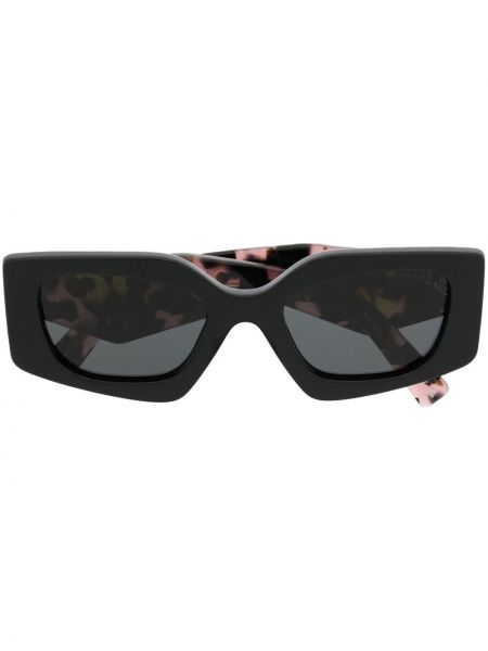 Sonnenbrille mit print mit leopardenmuster Prada Eyewear schwarz