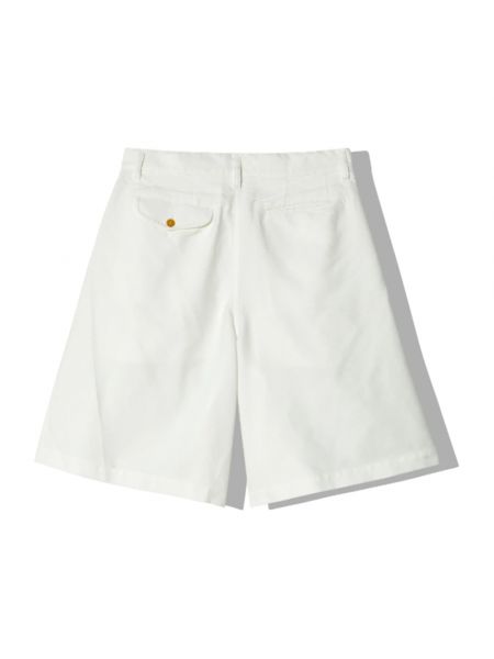 Pantalones cortos bootcut plisados Comme Des Garçons blanco