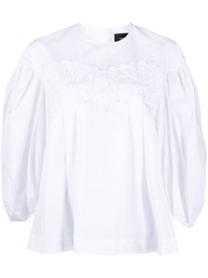 Bavlněná košile s výšivkou s knoflíky Simone Rocha - bílá