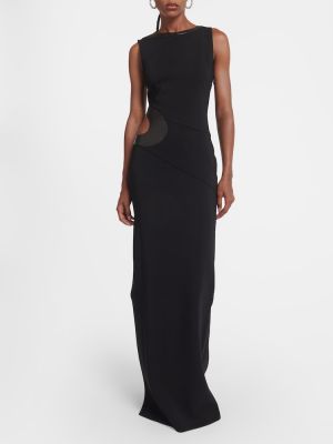 Δερμάτινη μάξι φόρεμα Tom Ford μαύρο
