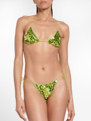 Bikini con lentejuelas Oséree verde