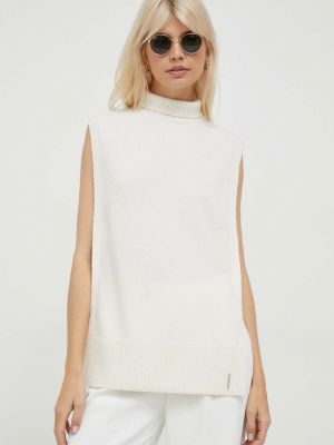 Vlněná vesta Calvin Klein béžová