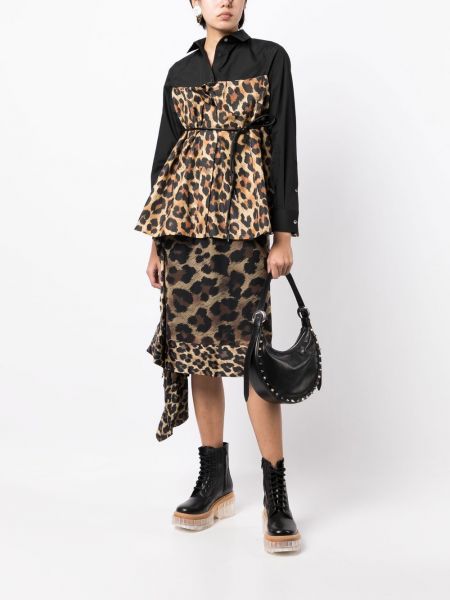 Hemd mit print mit leopardenmuster Sacai