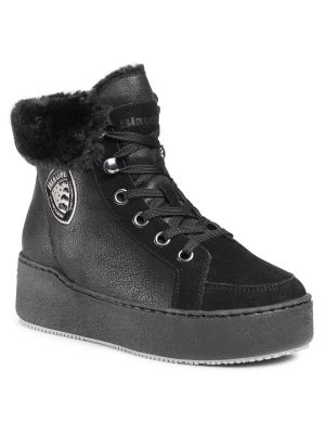 Členkové topánky Blauer čierna