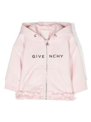 Printti huppari pitkä takki tytöille Givenchy Kids pinkki