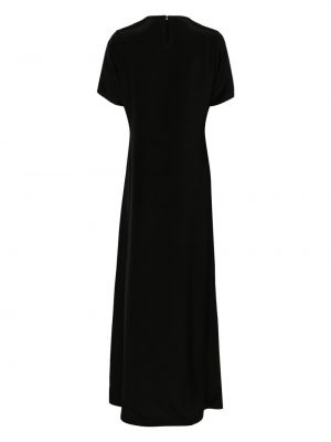 Hedvábné dlouhé šaty La Collection černé