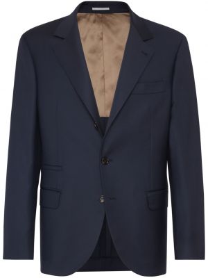 Blazer en laine Brunello Cucinelli bleu