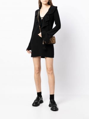 Drapované mini šaty Nº21 černé