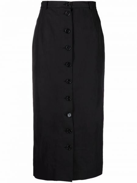 Midi φούστα με κουμπιά Raf Simons μαύρο