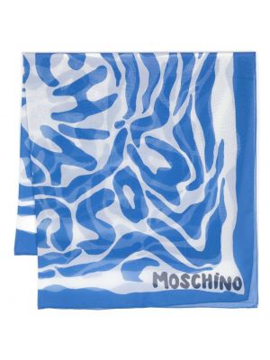 Μεταξωτός κασκόλ με σχέδιο Moschino
