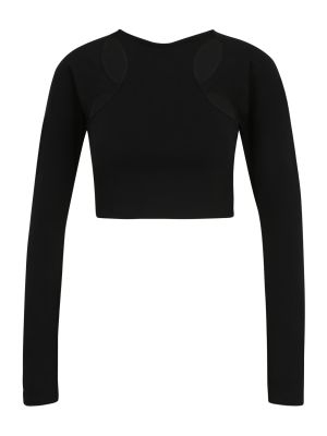 Jednofarebné bavlnené priliehavé tričko Motel - čierna