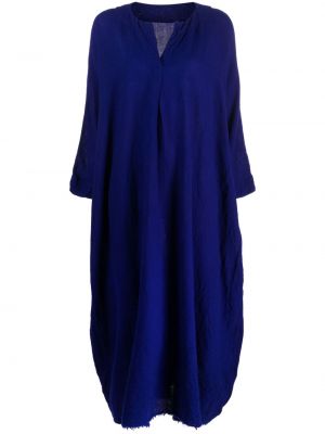 Sukienka koszulowa z dekoltem w serek Daniela Gregis niebieska