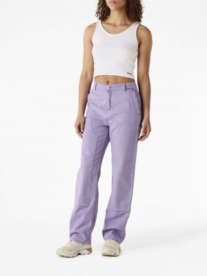 Rovné kalhoty Carhartt Wip fialové