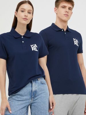 Polo majica Karl Lagerfeld plava