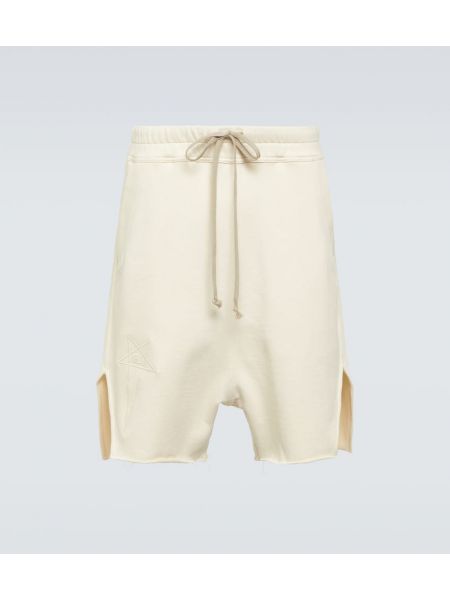 Pantaloncini di cotone Rick Owens bianco