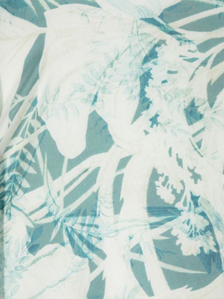 Jedwabna szal z nadrukiem w abstrakcyjne wzory Pierre Louis Mascia niebieska