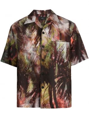 Hemd mit print mit tropischem muster Alanui braun