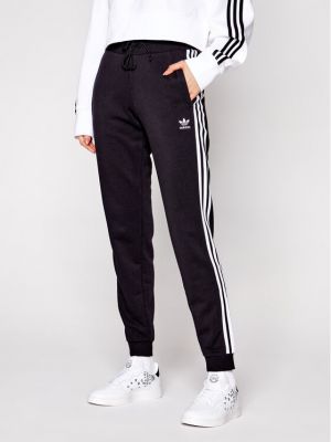 Slim fit sportovní kalhoty Adidas Originals černé