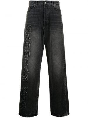 Voľné bavlnené džínsy Nahmias sivá