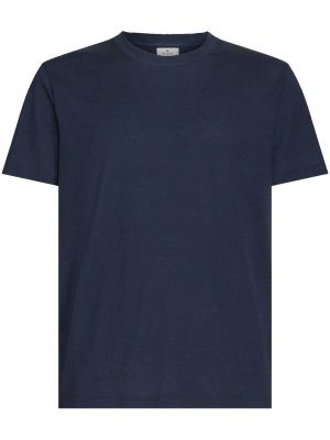 Bavlněné tričko s potiskem s paisley potiskem Etro modré