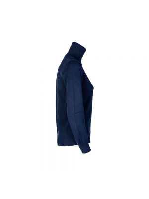 Jersey cuello alto con cuello alto de tela jersey Kangra azul