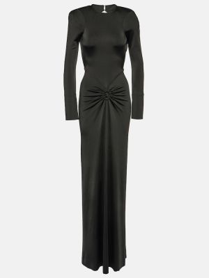 Džerzej dlouhé šaty Victoria Beckham čierna