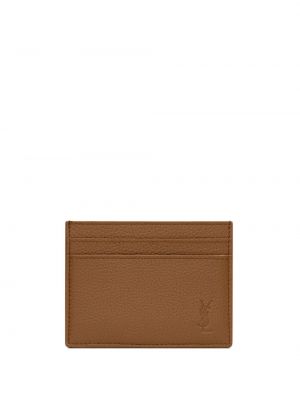 Kožená peňaženka Saint Laurent hnedá