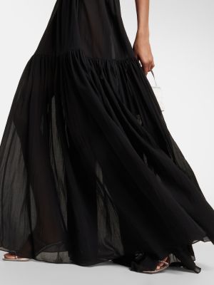 Bavlnené dlouhé šaty Nensi Dojaka čierna