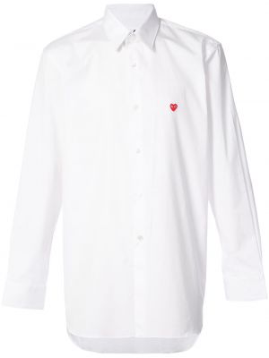 Camisa con corazón Comme Des Garçons Play blanco
