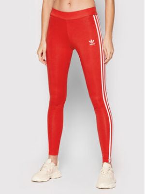 Pantalon de sport à rayures Adidas rouge