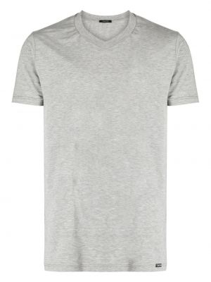 Μπλούζα με λαιμόκοψη v Tom Ford γκρι