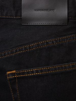 Spódnica jeansowa bawełniana Wardrobe.nyc czarna