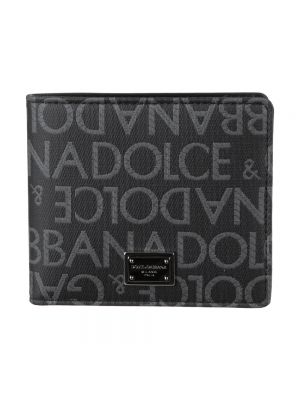 Portafoglio in tessuto jacquard Dolce & Gabbana nero