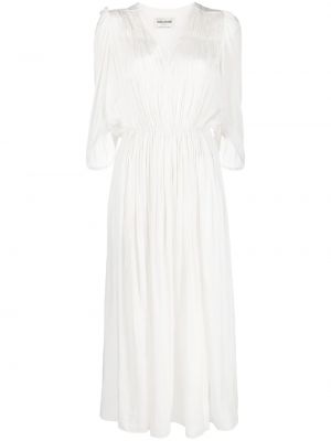 Satynowa sukienka midi Zadig&voltaire biała