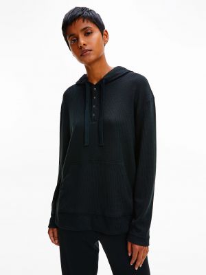 Bluza z kapturem Calvin Klein czarna