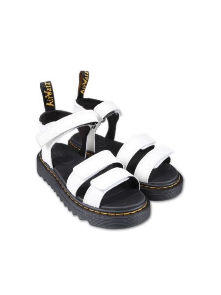 Nahka nauhalliset sandaalit tytöille Dr. Martens Kids valkoinen