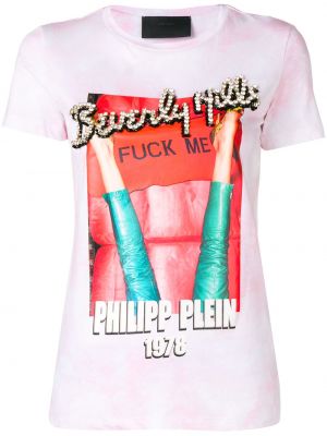 Marškinėliai Philipp Plein rožinė