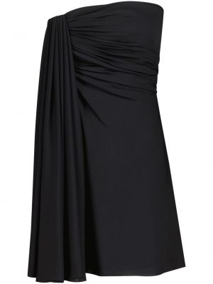 Μεταξωτή φόρεμα ντραπέ Giambattista Valli μαύρο