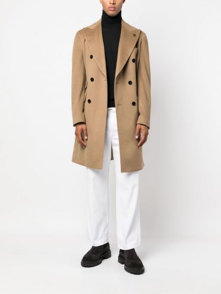 Kašmírový kabát Gabriele Pasini hnědý