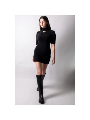 Sukienka mini z alpaki Patou czarna