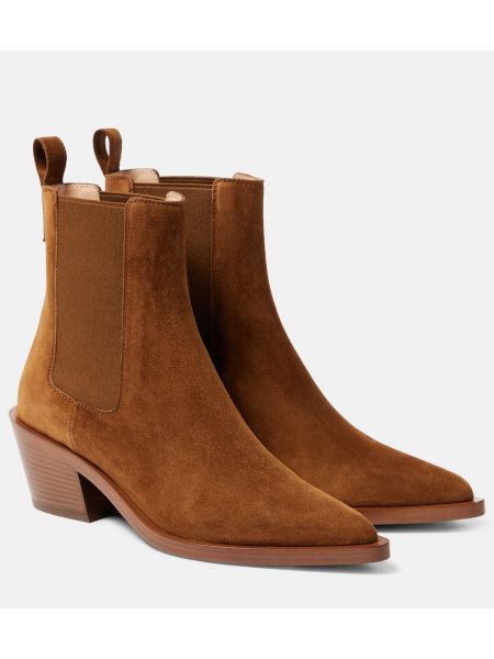 Wildleder ankle boots Gianvito Rossi braun