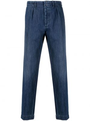 Plissert tapered fit jeans Incotex blå