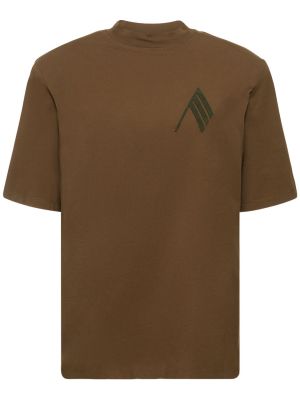 Oversized džerzej bavlnené tričko The Attico khaki
