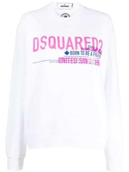 Sudadera con estampado Dsquared2 blanco